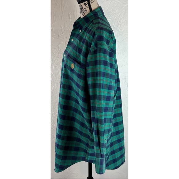 Ralph Lauren Plaid Button Down Long Sleeve Cotton Double L Crest Shirt Medium - Picture 7 of 13